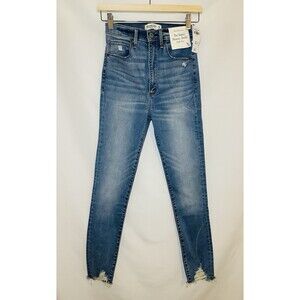 Abercrombie & Fitch Super Skinny Ankle Distressed Jeans Denim Women's 26/2R‎ NEW